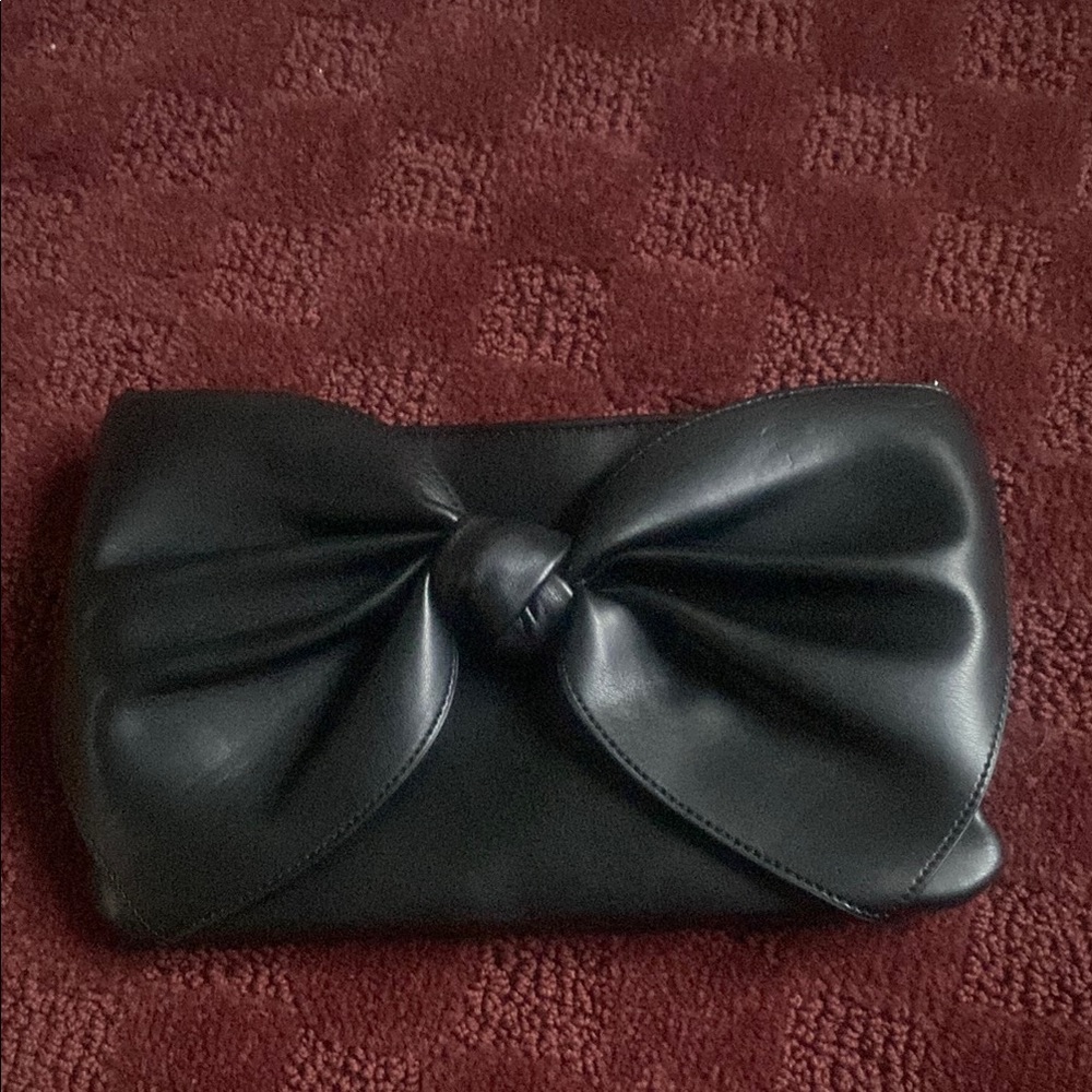 Elegant Black Clutch with Bow